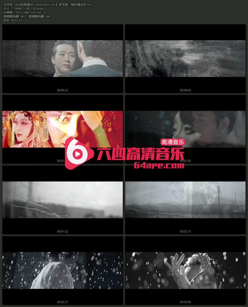 李玉刚《刚好遇见你》1080P