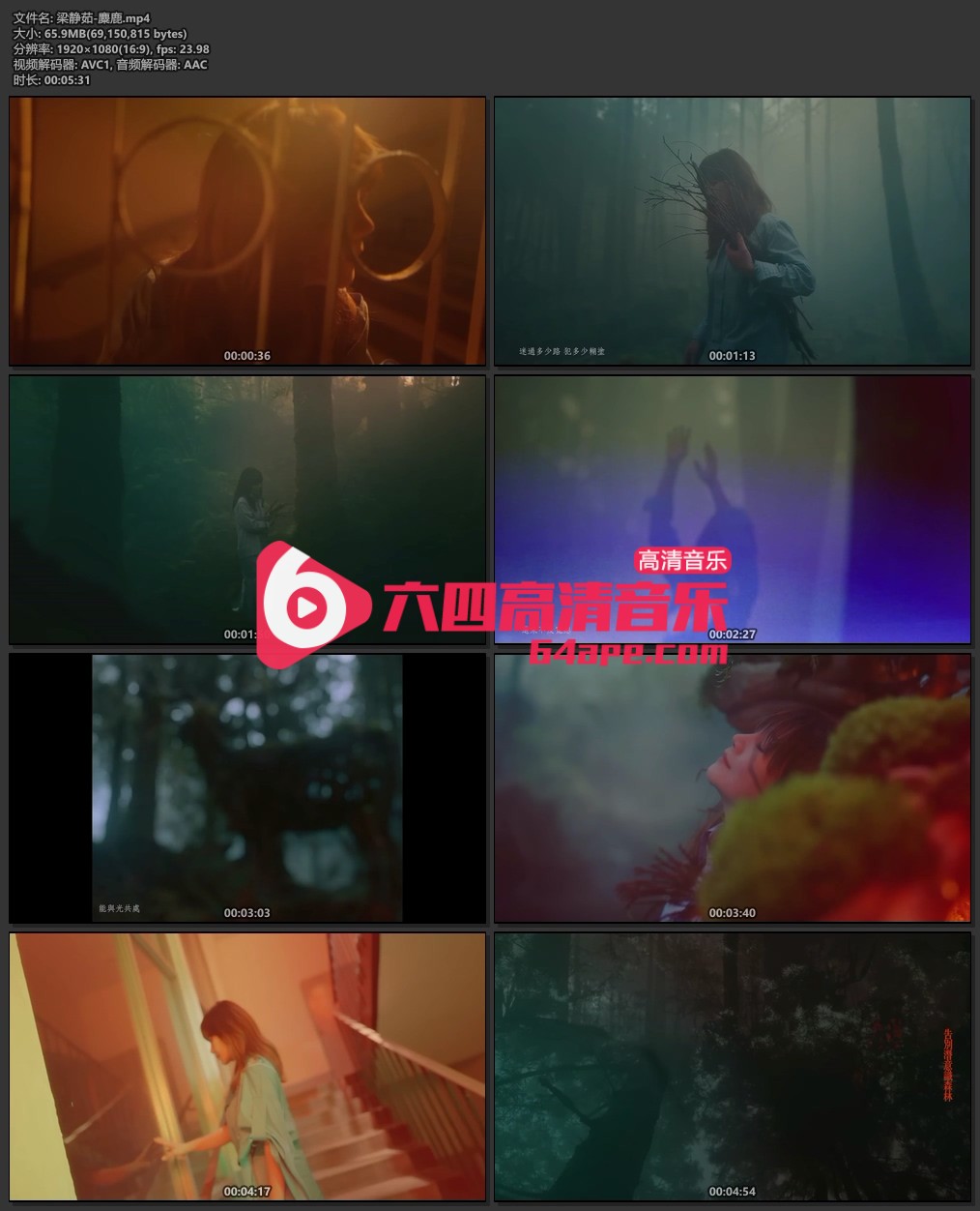 梁静茹《麋鹿》1080P