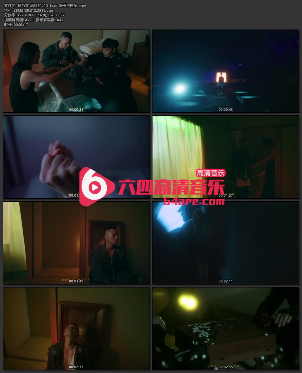 杨乃文 傻子与白痴《思绪的尽头》1080P