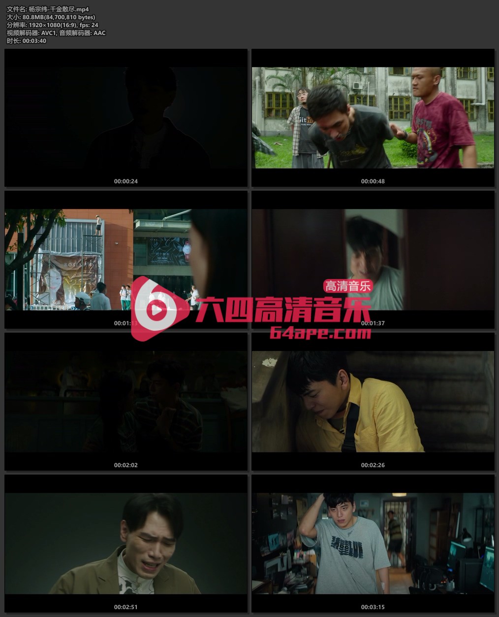 杨宗纬《千金散尽》1080P