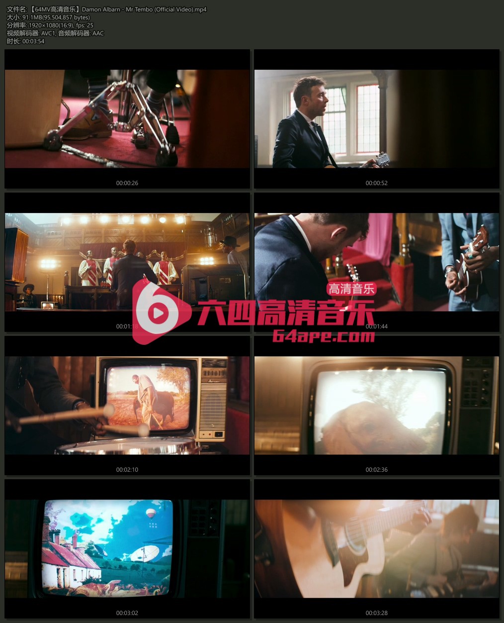 Damon Albarn 《Mr Tembo》 1080P