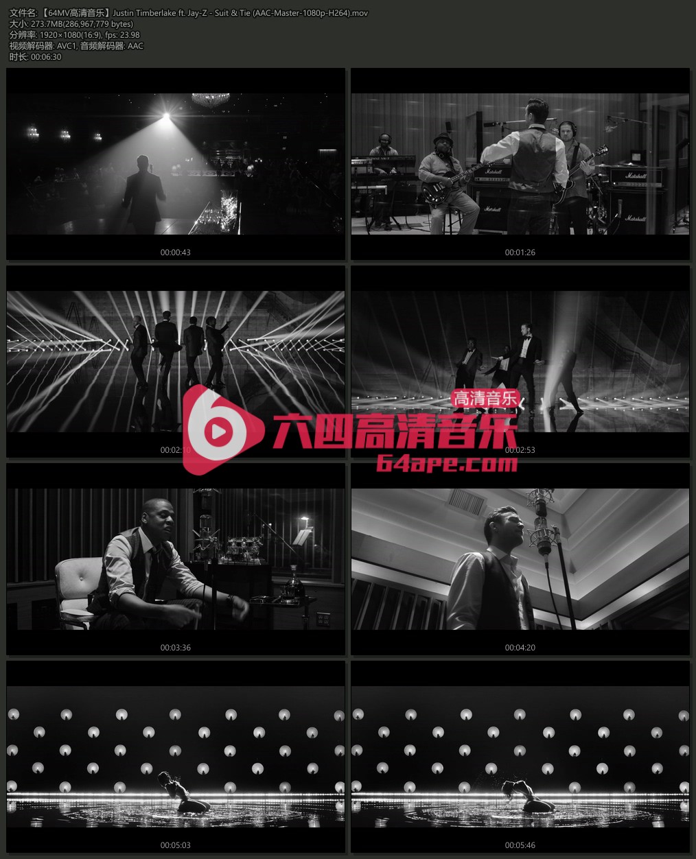 Justin Timberlake ft. Jay-Z 《Suit & Tie》 1080P