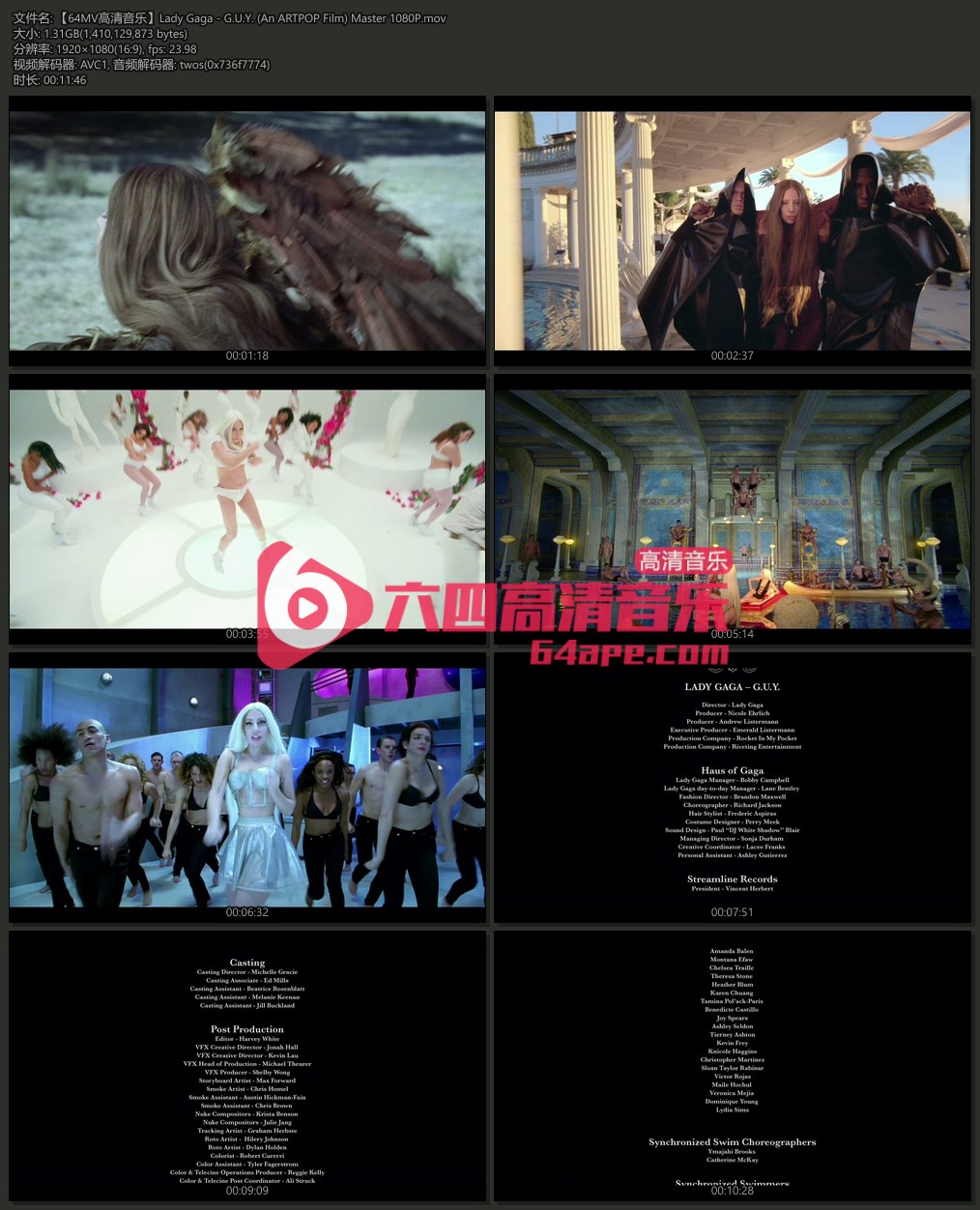 Lady GagaG.U.Y. 《An ARTPOP Film》 1080P