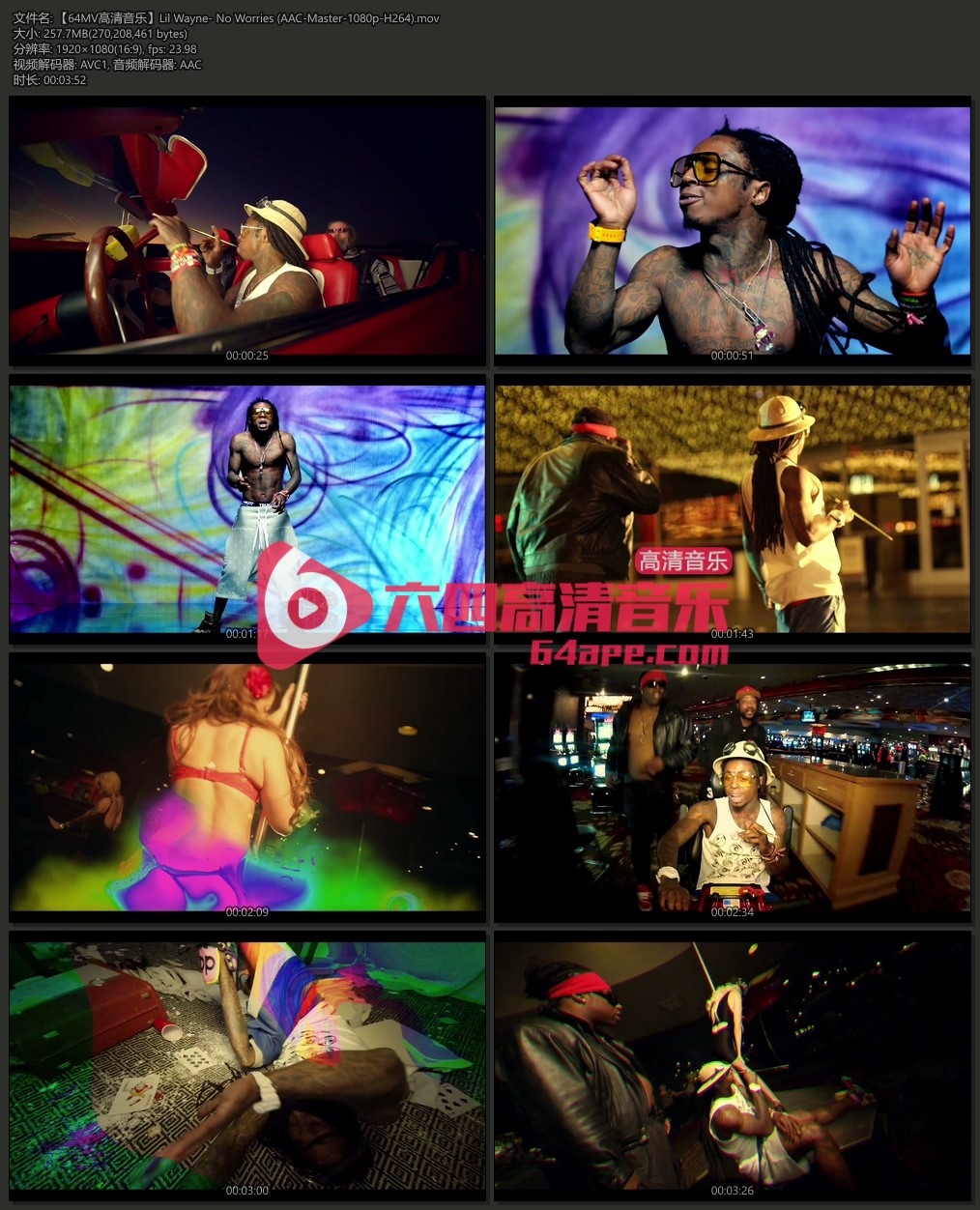 Lil Wayne 《No Worries》 1080P