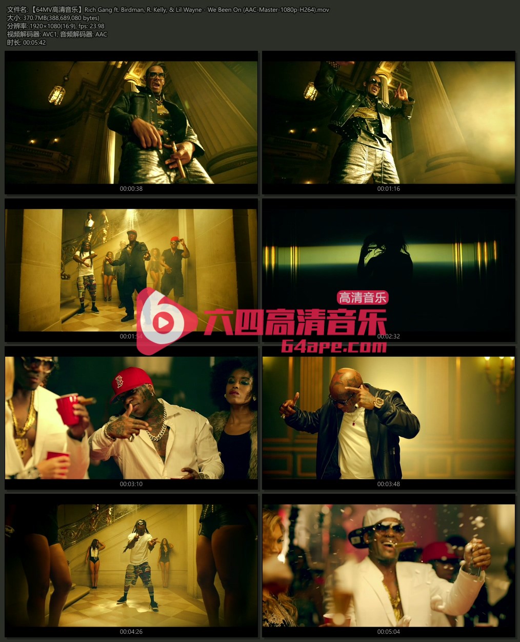 Rich Gang ft. Birdman R. Kelly & Lil Wayne 《We Been On》 1080P