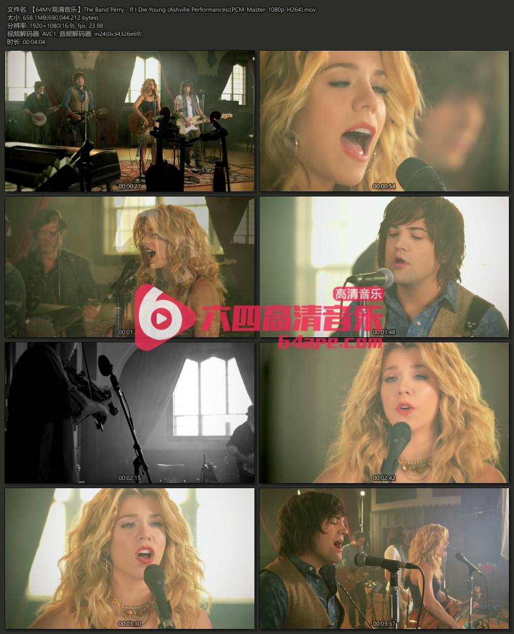 The Band Perry 《If I Die Young》 1080P