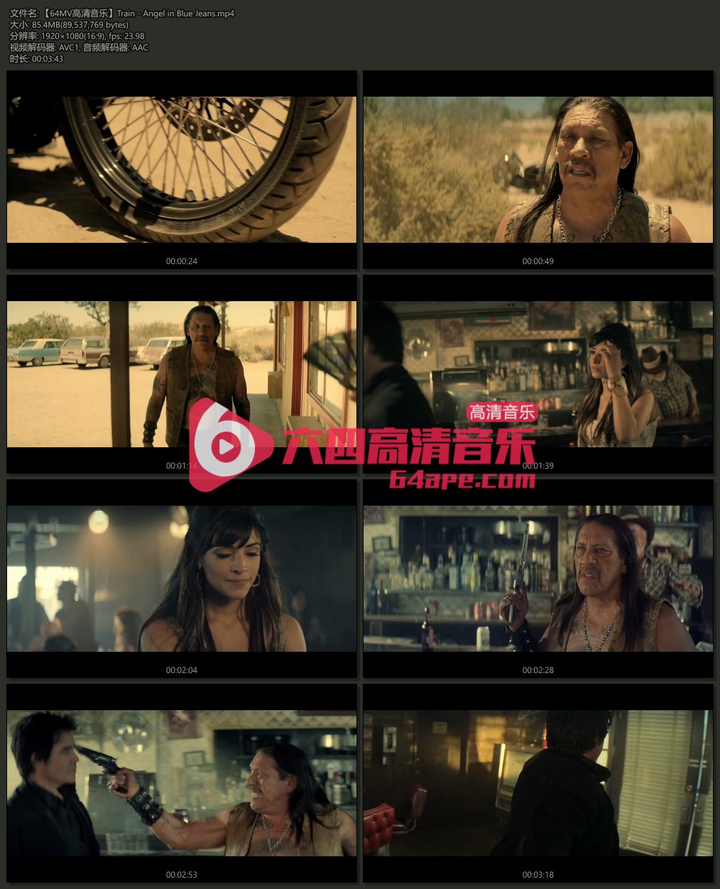 Train 《Angel in Blue Jeans》 1080P