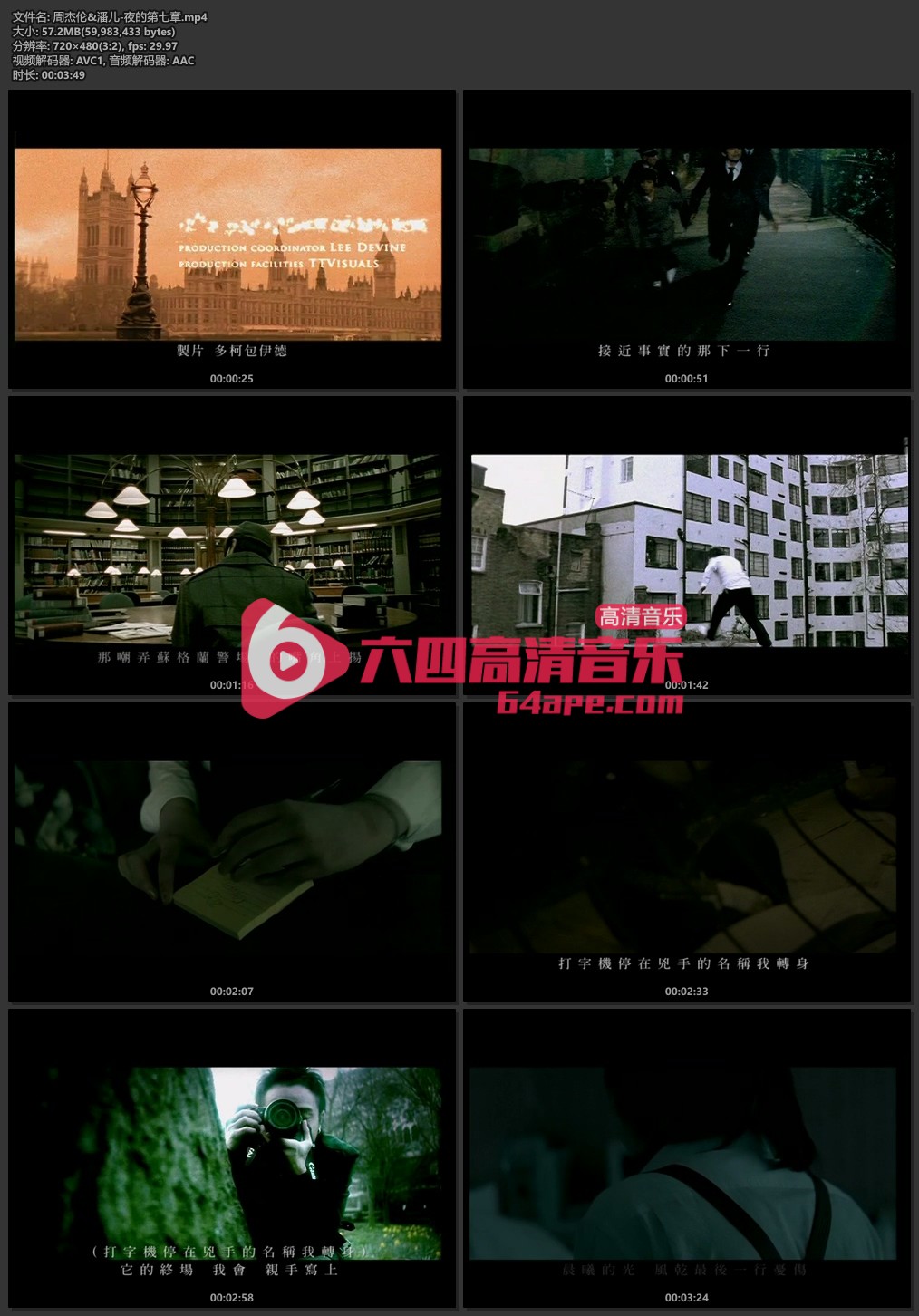 周杰伦 潘儿《夜的第七章》720P