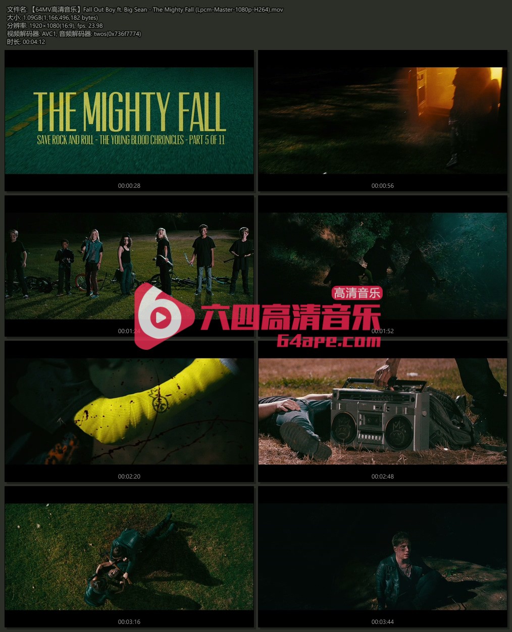 Fall Out Boy ft. Big Sean 《The Mighty Fall》 1080P