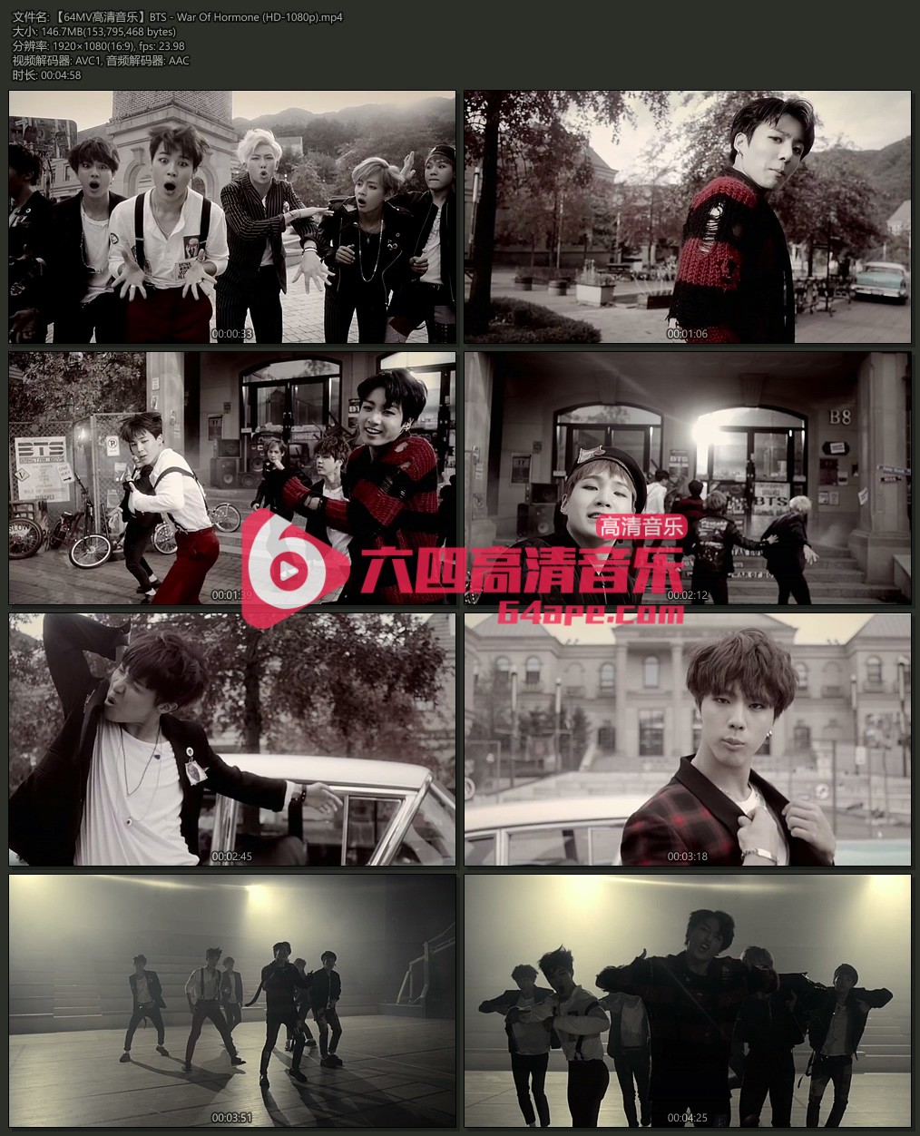 BTS 《War Of Hormone》 1080P