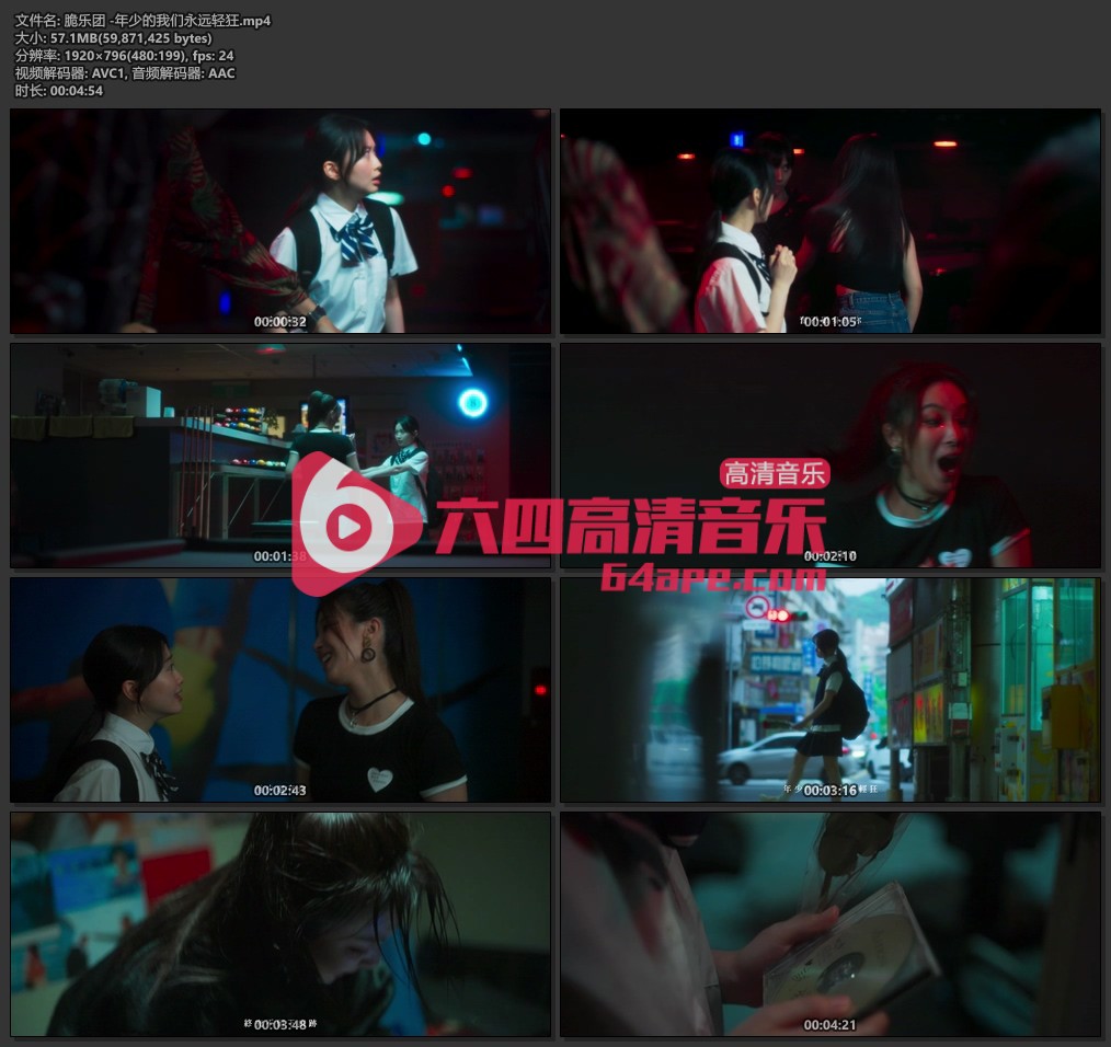 脆乐团《年少的我们永远轻狂》1080P