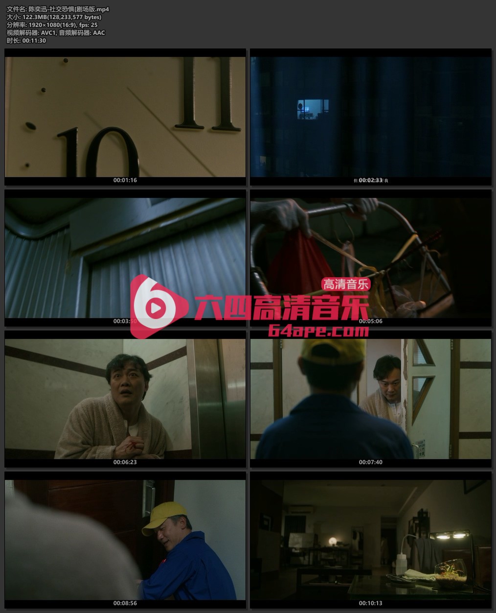 陈奕迅《社交恐惧》剧场版 1080P