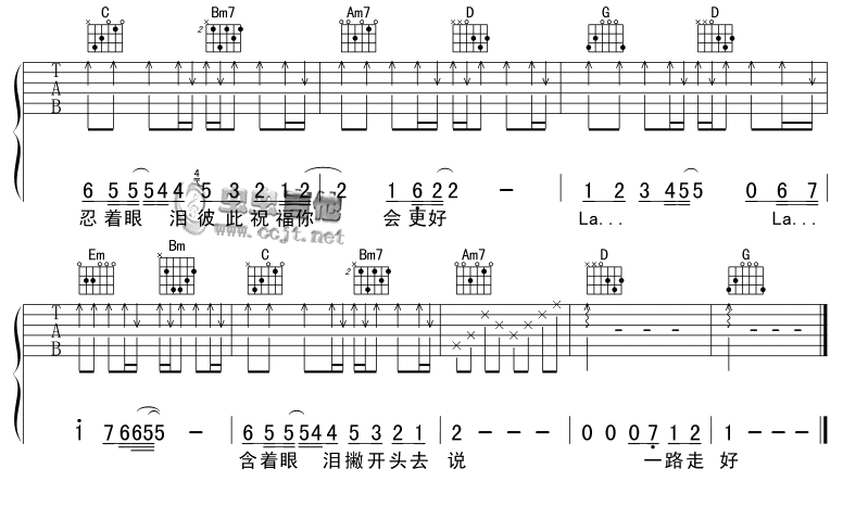 分手的拥抱吉他谱-3